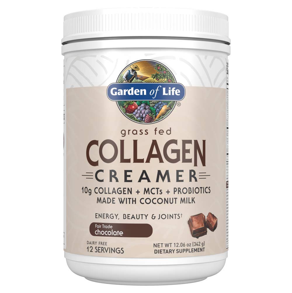 Life Grass Fed Collagen Creamer Toz - Çikolata, 12 Hizmet, Kahve Enerji Güzellik Anonimleri için Toz, Coconut MCTs ile Collagen,, Keto Protein Supplements