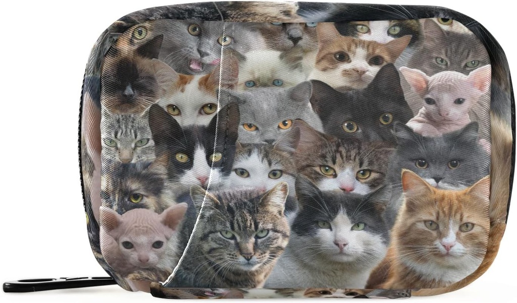 Φυλή Cats Χάπια κουτί 7 ημερών Χάπια υπόθεση Travel Χάπια οργανωτής τσάντα με Zipper Χάπια κάτοχος Φορητή εβδομαδιαία περίπτωση Συμπαγές μέγεθος για συμπλήρωμα βιταμίνης