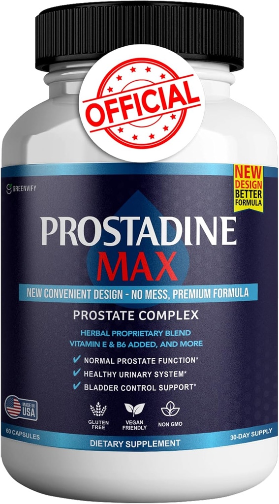 Prostadine Max Συμπληρώματα Prostate για τους άνδρες κάψουλες, συμπληρώματα υγείας - μέγιστη δύναμη, όλα τα φυσικά για να υποστηρίξει την κανονική και υγιή λειτουργία, Prosta Vive Κριτικές (60 κάψουλες)