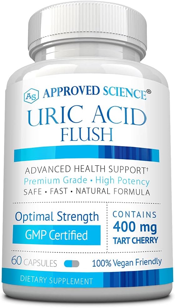 Onaylanan Bilim® Uric Acid Flush with Folic Acid and Tart Cherry - 60 Capsules - 1 Ay Supply