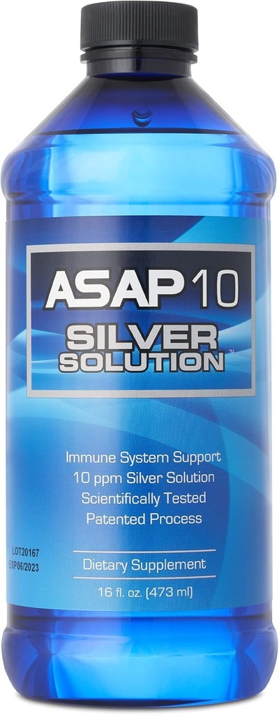 Amerikan Biyoteknoloji Laboratuvarları - ASAP 10 Gümüş Çözüm - Immune System Support, 10 ppm Gümüş Çözüm Diyeti Tamam - 16 fl. oz.