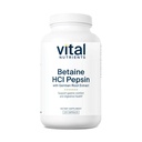 Vital Nutrients Betaine HCL Pepsin with Gentian Root Extract | Digestive Enzyme Formula Protein Digestion ve Nutrient Abxia* | Gluten, Dairy, Soy Free | 225 Capsules