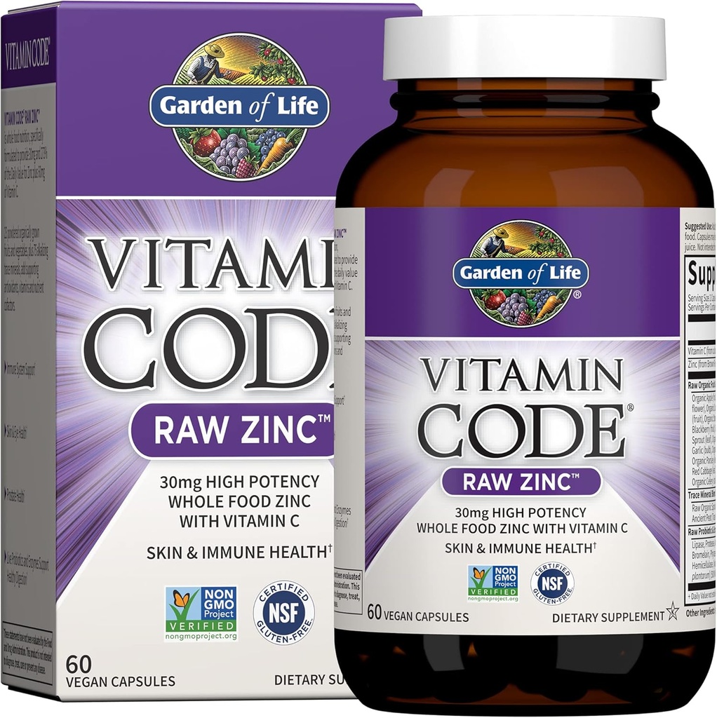 Life Organic Vegan protein Toz 22g & çinko Supplements 30mg Yüksek Potency for Immune Support