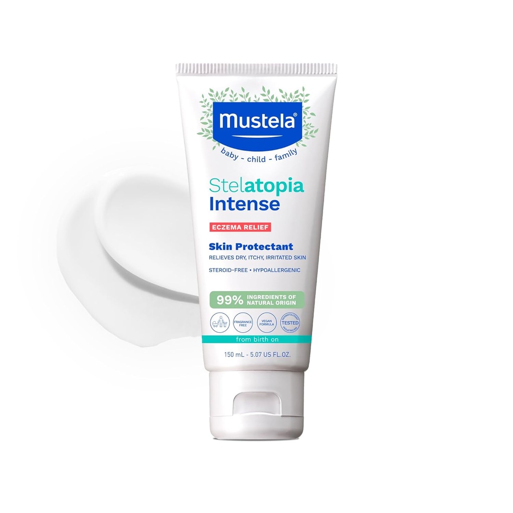 Mustela Eczema Yardımı Krem Stelatopia Intense - Koloidal Oatmeal ile Vücut Lotion - Kuru için, kaşıntılı cilt ve patlamalar - Bebek, Çocuk ve Yetişkin - 5.07 fl. oz.