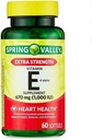 Spring Valley Extra Strength Vitamin E D-Alpha Softgels, 670 mg (1.000 IU), 60 Kont