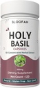 Kutsal Basil Leaf Capsules 500 mg | Interd 10:1 Extract Ocimum onuiflorum Herbal Supplement | Non-GMO, Gluten-Free | Easy to Swallow (120 Kont)