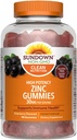 Sundown High Potency Zinc Gummies, 90 Count