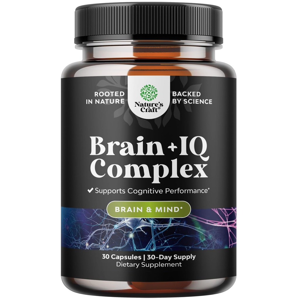 Nootropic Memory Supplement for Brain Support - Memory Pills for Brain Boost and Natural Energy Branson - B 12 Bacopa Monnieri Rhodiola Rosea DMAE Ginkgo Biloba Phosphatidylserine Supplement