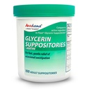 USP 2g Glycerin Laxatives Suppository - Erkekler ve Kadınlar için 100 Yetişkin Boyut - Hızlı ve Nazik Yardımı - Özel Şekil Yetişkin Suppository