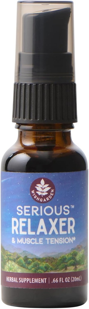 WishGarden Βότανα, σοβαρά Relaxer & μυϊκή ένταση συμπλήρωμα διατροφής, αντλία Top, 0,66 Fl Oz