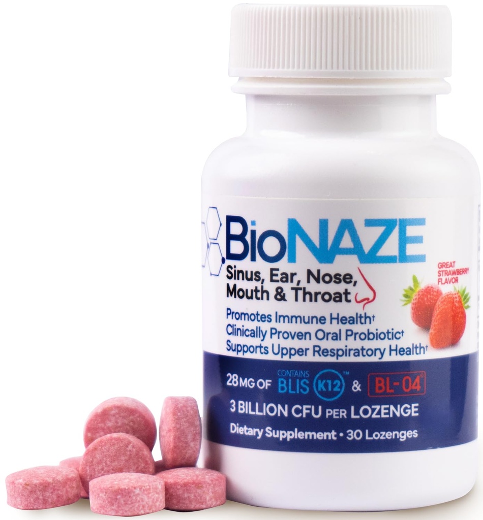 Oral Probiyotik BLIS K12 & BL-04 için Sinus, Tonsil Stones, Bad Breath, Post Nasal Drip, Throat, Mouth, Diş & Gut - Oral & Respiratory Health. Klinik olarak Proven Probiyotik Strains 30 ct