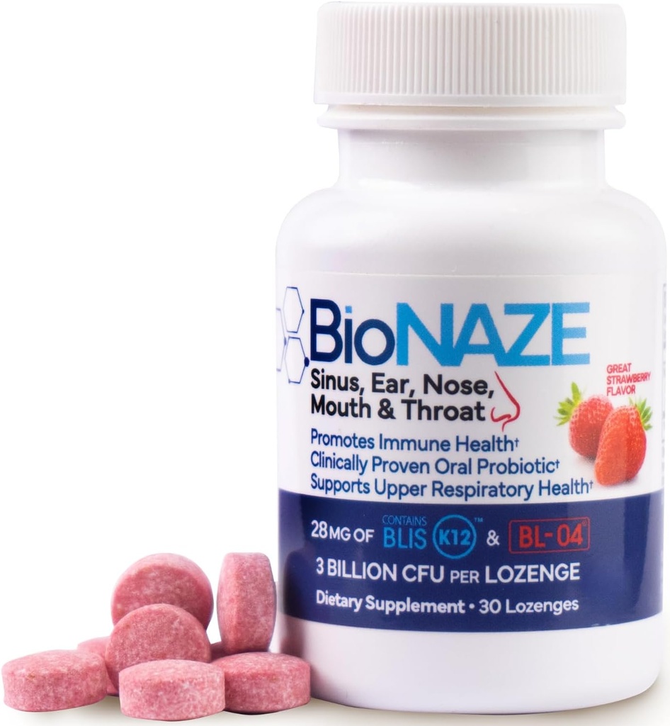 Oral Probiyotik BLIS K12 & BL-04 için Sinus, Tonsil Stones, Bad Breath, Post Nasal Drip, Throat, Mouth, Diş & Gut - Oral & Respiratory Health. Klinik olarak Proven Probiyotik Strains 30 ct
