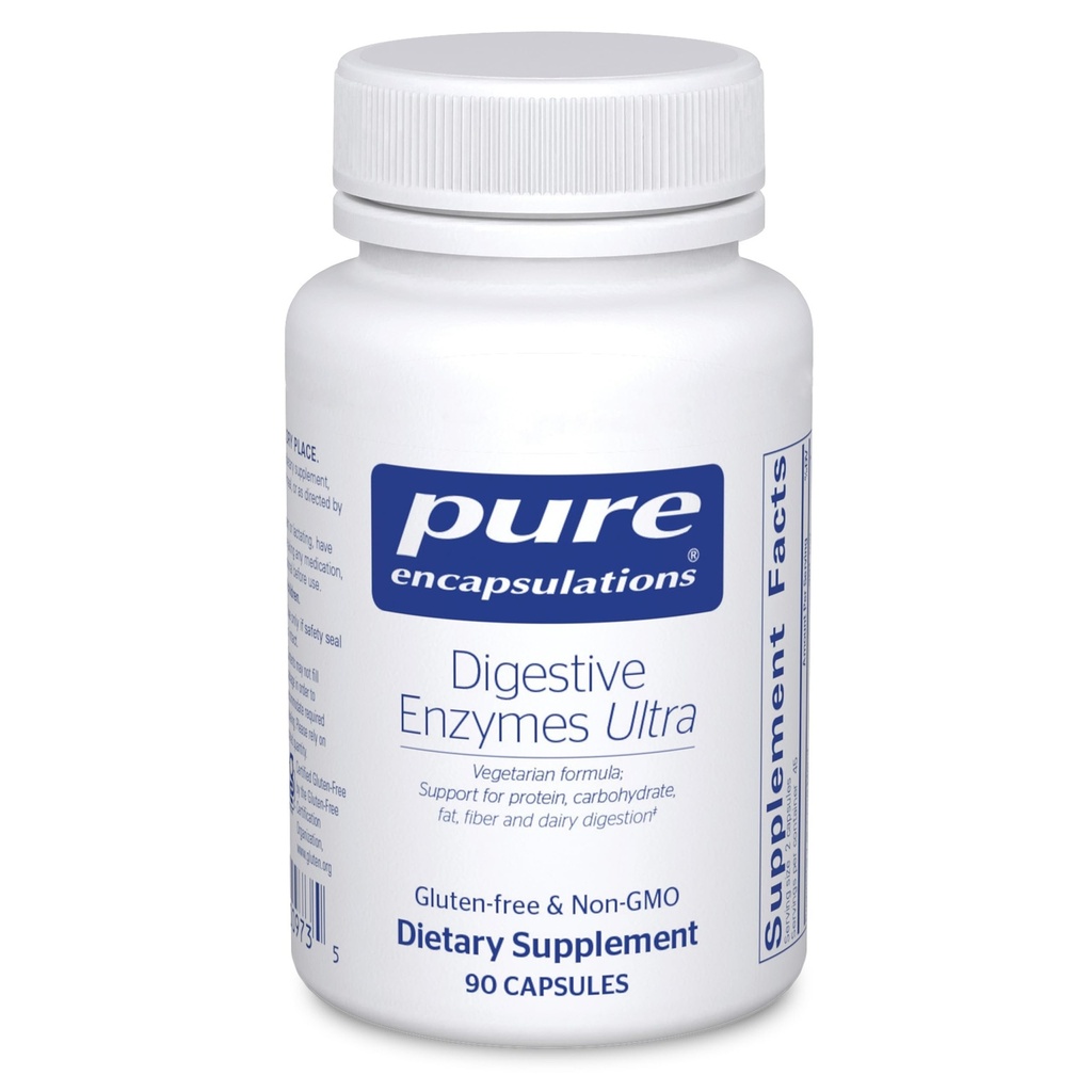 Pure Encapsulations Digestive Enzymes Ultra - Vegetarian Digestive Enzyme συμπλήρωμα για την υποστήριξη της πρωτεΐνης, υδατανθράκων, ινών και γαλακτοπαραγωγής* - 90 κάψουλες