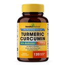 Sandhu Herbals Organik Turmeric Curcumin 120 Capsules with Bioperine Black Pepper Extract Supplement | 1500 mg with 95 Curcuminoids | Immune Support