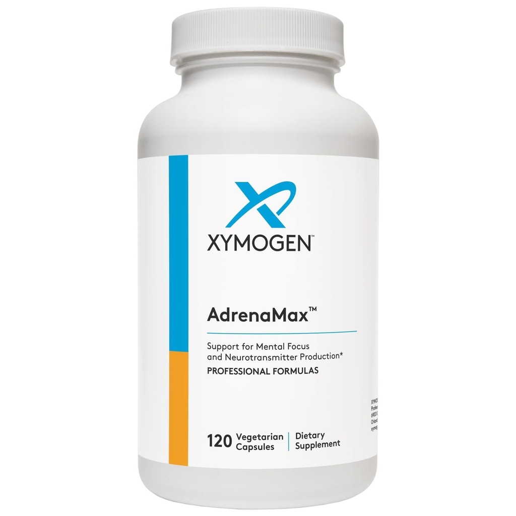 XYMOGEN AdrenaMax - L-Τυροσίνη + N-Ακετυλο-L-Cysteine NAC συμπλήρωμα - Υποστήριξη για Mood, Εστίαση, εγρήγορση και παραγωγή νευροδιαβιβαστών - Βοήθεια Διατήρηση Υγιή επίπεδα της ντοπαμίνης (120 κάψουλες)