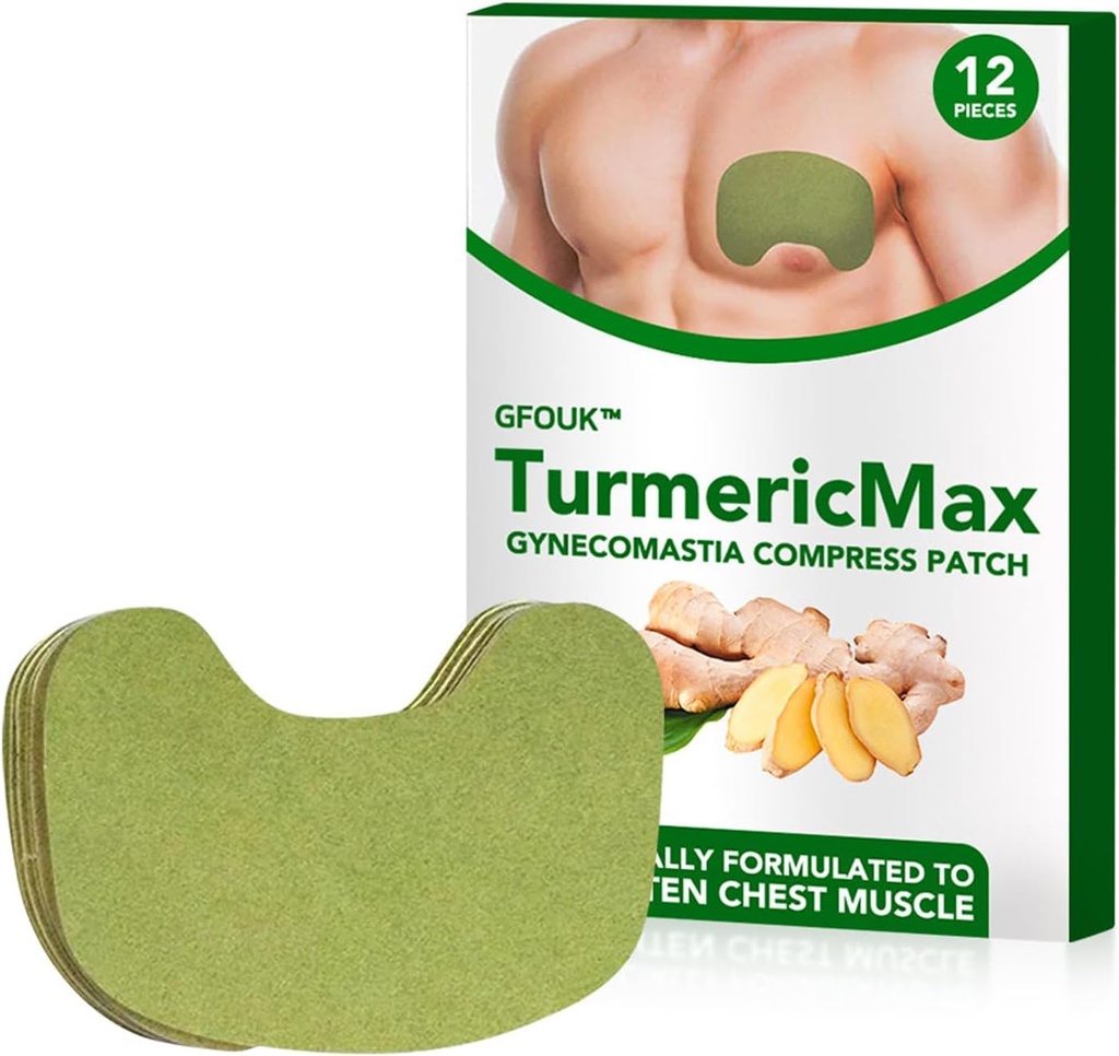 Gynecomastia Compress Patch - Erkekler için Ginger Cream, Darning ve Sculpting Chest Muscles ile Doğal Malzemeler (1Pack)