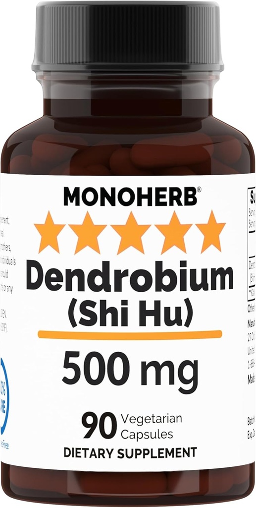 MONOHERB Dendrobium 500 mg - 90 κάψουλες Veg - Shi Hu Συμπλήρωμα