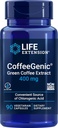 Life Extension CoffeeGenic® Green Coffee Extract, 400 mg, 50% klorojenik asit için standartlaştırılmış, After-Meal Metabolism Support, Gluten Free, Non-GMO, Vegetarian, 90 Capsules
