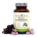 Herbal Roots Organic Black Elderberry Capsules | Max Strength | Organik Sambucus | 60 Vegan Capsules