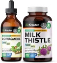 BIO KRAUTER Ashwagandha Tincture 4 Fl. Oz. & Milk Butle 250 Capsules