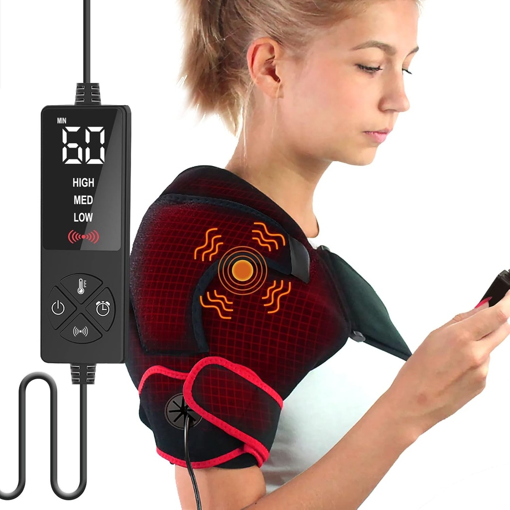 Kreatif Ağrı Yardımı Derin Dokunuşu için Masajlı Isıtma Pad, Donmuş Omuzlar için Kitlesel Isıtmalı Su, Bursitis Omuz Arthritis, Tendonitis, Rotator Cuff Pain Relief Relief