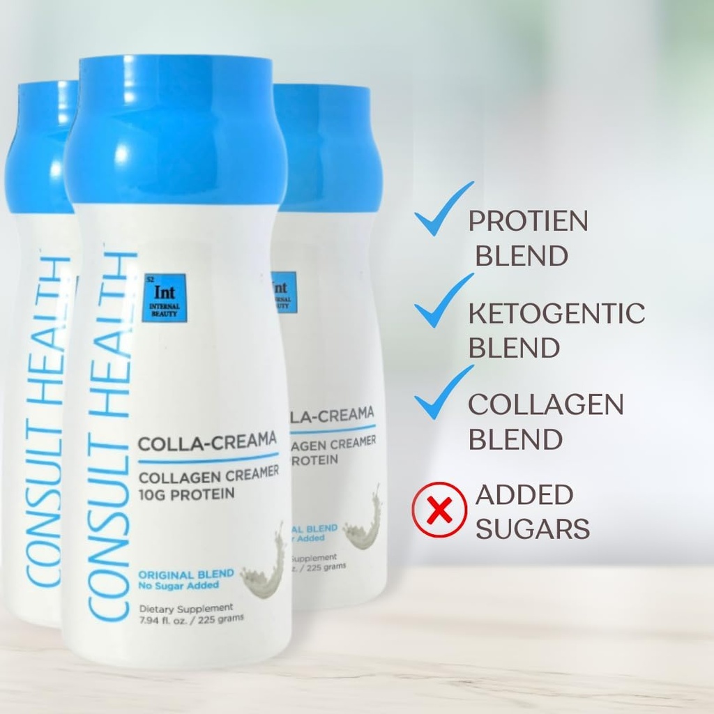 Sağlık - Colla-Creama Collagen Creamer Supplement - 10g protein - Ketgeni - Toz Kahve Kremer - Coconut Oil, Enerji Boosting MCT Oil - No Ek Olmayan Şeker - 7.94 ozz