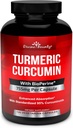 Turmeric Curcumin with BioPerine Black Pepper Extract - 755 mg per Capsule, 120 Veg. Capsules - GMO Free Tumeric, Standardized to% 95 Curcuminoids for maximum Potency