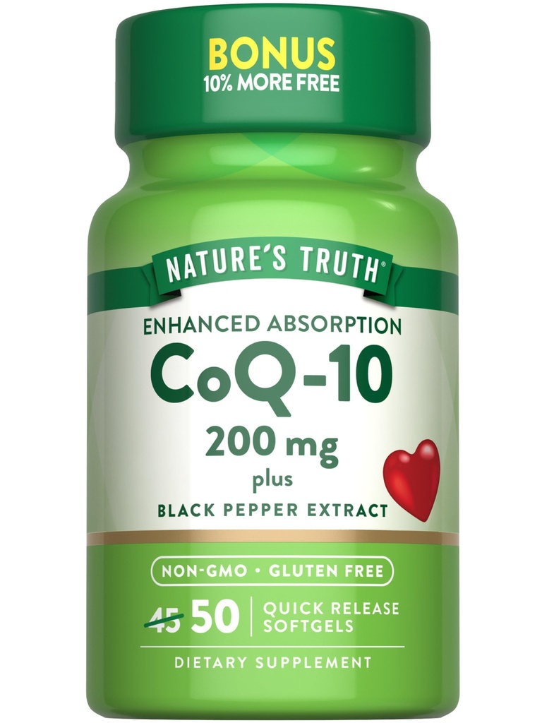 Nature's Truth CoQ10 200mg Softgels 
