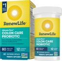 Yeni Yaşam Yetişkin Kolon Bakım Probiyotik Supplement, Gluten, Süt & Soy Free, 80 Milyar CFU Per Capsule, 60 Capsules (Package May Vary)