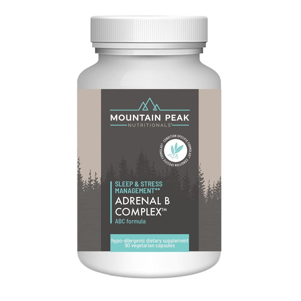 Dağ Peak Adrenal B Kompleksi - Cortisol Support w/Ashwagandha, B6, B12 & C - Stres Seviyelerini Destekleyebilir - Encodcrine & Nervous System Support Supplement (90 Vegetarian Capsules)