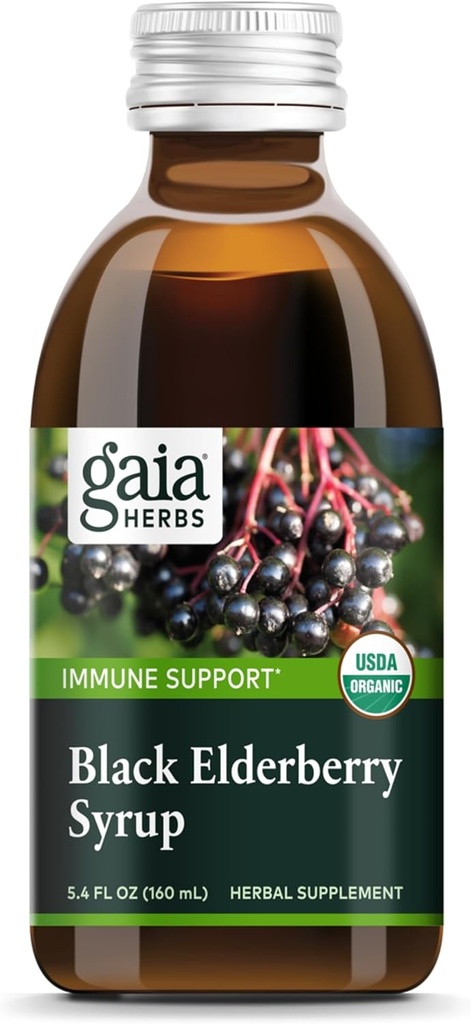 Gaia Herbs Black Elder Syrup, 5.4 Ounce
