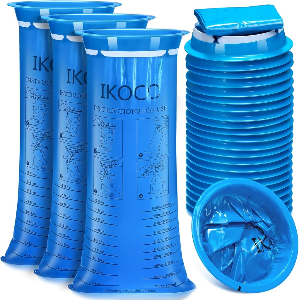 26 Pack Vomit Çanta Üniforma, IKOCO1000 ml Leak Dirençli Emesis Bag, Hareket Barf Puke Hastalığı Gezisi, Nausea ve Car