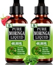 (2 Pack) Enerji için Organik Moringa Liquid Drops,Metabolism Immune Support,Moringa Leaf Extract 6X Abxia Than Toz Capsules,Green Superfood Supplement for Women Men Men Men