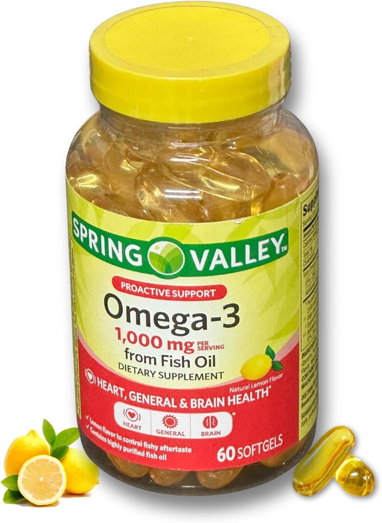 Omega 3 1000 mg- Fish Oil 60 yumuşakgels (Pack of 1)