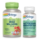 SOLARAY İrlandalı Deniz Moss 500 mg ve Nattokinase Serrapeptase Supplement - Doğal Occurring Vitaminleri, Mineraller - Gut Health, Sinus, Kalp Sağlığı Desteği, 60-Day Garanti, 100/30ctase Supplement - Wellness Sche with Natural Occurring Vitamins, Minerals - Gut Health, Sinus, Heart Health Support, 60-Day Garanti, 100/30ctaz