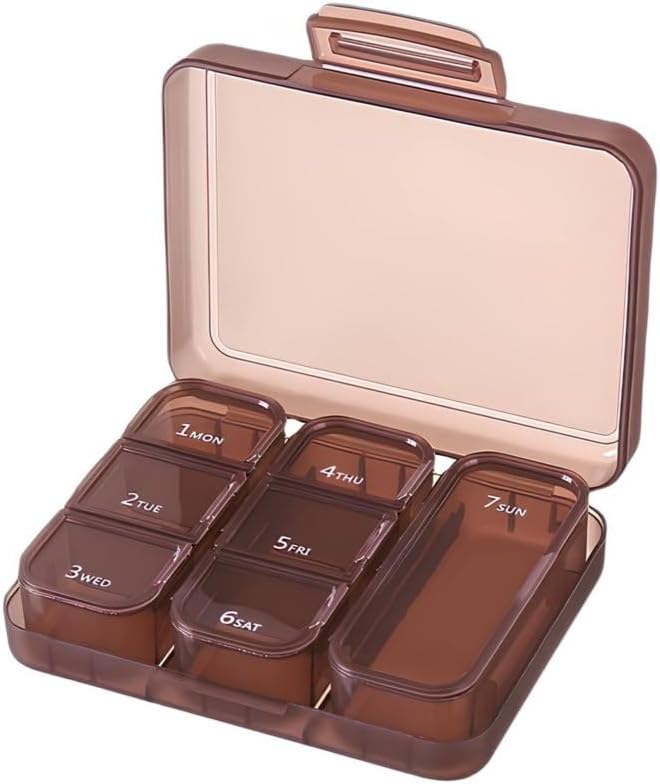 Küçük Pill Box,Pill Case,Pill Organizer,Travel Pocket Pill Box Medicine Organizer,Daily Pill Container for Vitamins Drug Black