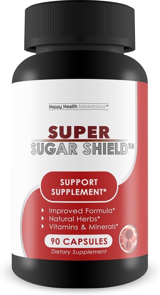 Super Sugar Support - En İyi Berberine Glucose Destek Supplement - Sugar Health Blood Health & Immune Health - Vitamin, Mineral, Herbal Formula Advanced Sugar Support Supplement için