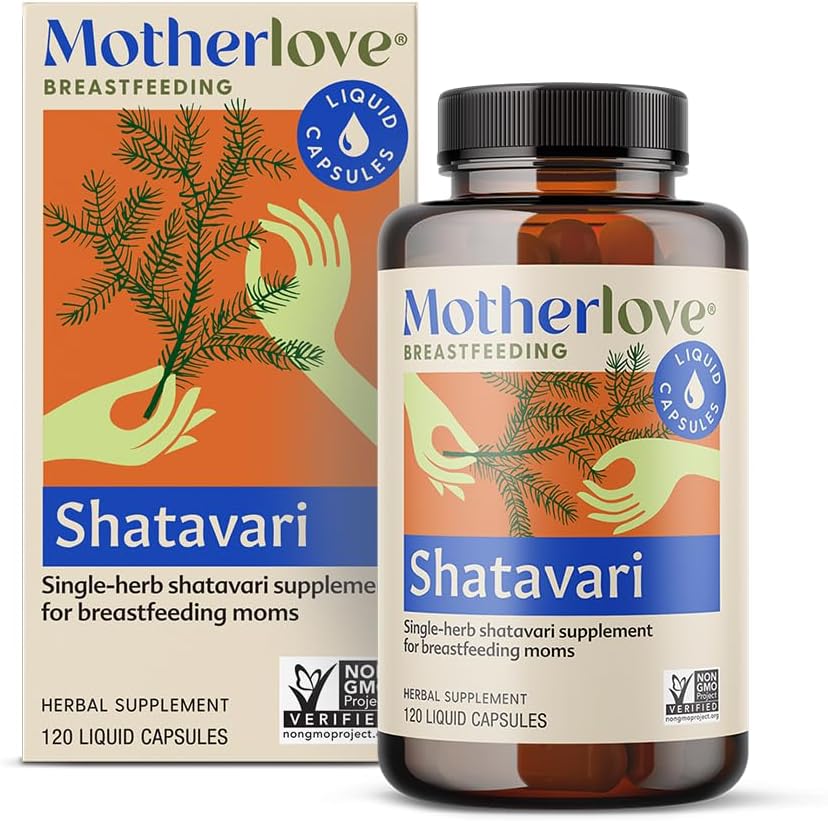Motherlove Shatavari (120 Liquid caps) Γαλουχία συμπλήρωμα για την υποστήριξη της προσφοράς γάλακτος μαστού κατά τη διάρκεια της εμμήνου ρύσεως—Non-GMO, βιολογικά βότανα, Vegan, Kosher