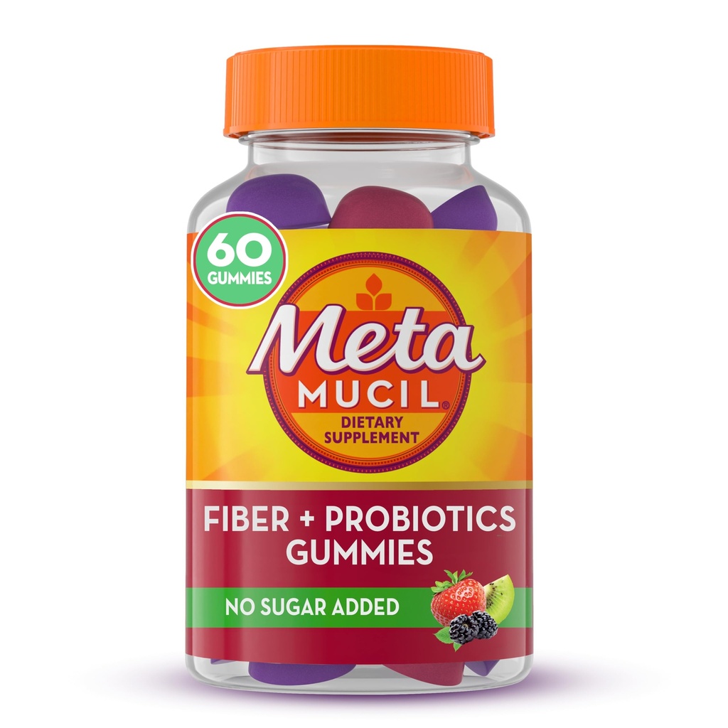 Metamucil, Metamucil Fiber Plus Digestive Health - Strawberry Kiwi Blackberry, 60 Count