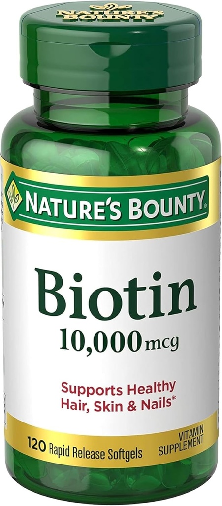 Nature's Bounty Biotin 10.000 mcg, Hızlı Yayın Softgels 120 ea (170 of 6)