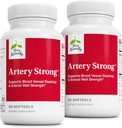Terry Natural Artery Güçlü - Cardio Health & Vascular Elasticity and Strength Support - Cardiovascular Supplement with Vitamins A & D3 - Aids Blood Boatity - 60 Softgels (Pack of 2)