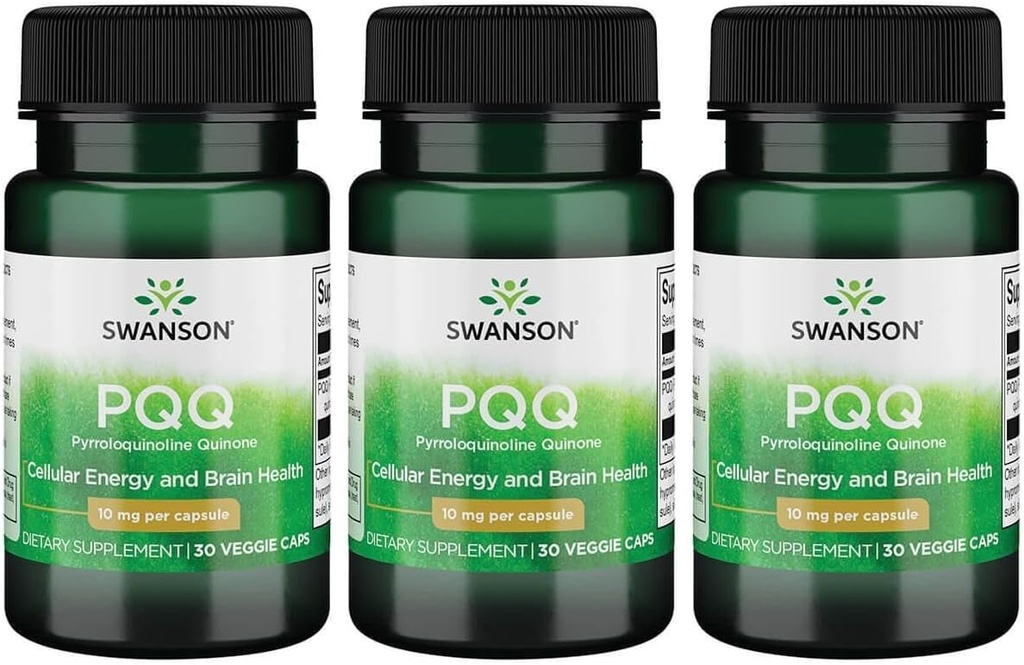 Swanson Pqq Pyrroloquinoline Quinone 10 mg 30 Vegan Caps (3 Pack)