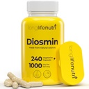 Diosmin 1000 mg Gelişmiş Formula - Circulatory Health Support için 240 Capsules, 4-Month Supply, Non-GMO, ABD'de Made - Daily Wellness Supplement Supplement Supplement