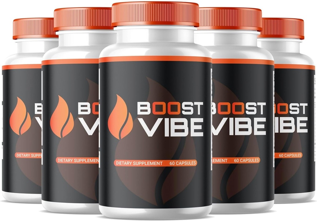 SPRESSO (5 Pack) Boost Vibe Capsules, Official Boost Vibe Supplement, All Natural Boost Vibe Pills, Premium Boost Vibe for Support Male Health and Wellness, Premium Boost Vibe (300 Capsules)