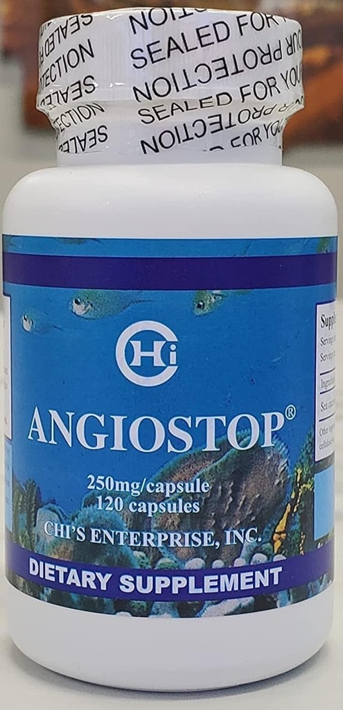 Chi's Enterprise Angiostop Capsules / Sea Cucumber Extract Diyetary Supplement Supports Optimal Immune Health - 250 Mg/Per Capsule (120 Capsules)