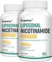 Orgabay Liposomal Nicotinamide Riboside 2000 MG με TMG και Pterostilbene, Ενισχύοντας NAD+, Υποστήριξη Υγιεινή γήρανση, 120 κόμης