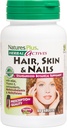 Natures Plus Hair, Skin & Nails - 60 Vegan Tablets - Παρέχει δύναμη και ελαστικότητα στο δέρμα & τα νύχια μαλλιών - Χορτοφαγικά, χωρίς γλουτένη - 30 Σερβιέτες