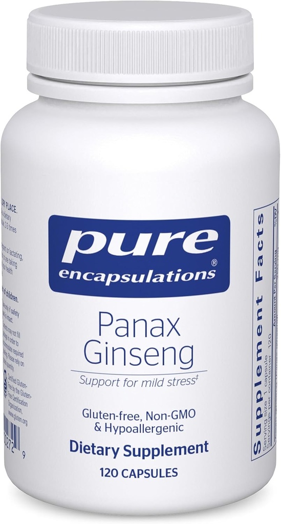 Pure Encapsulations Panax Ginseng | Hipoallergenic Supplement Occasional Physical Stress * | 120 Capsules